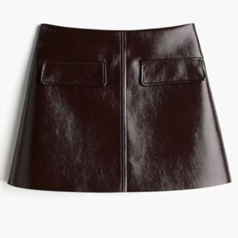 H&M COATED MINI SKIRT - Picture 7 of 9